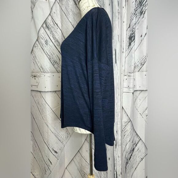 Rag & Bone Black/Blue Dolman Sleeve High Low Sweater M - Picture 4 of 8